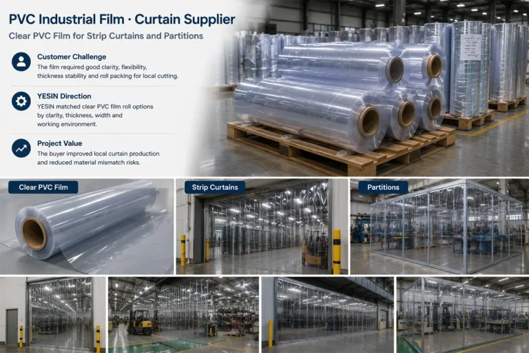 Clear PVC Film for Strip Curtains and Partitions