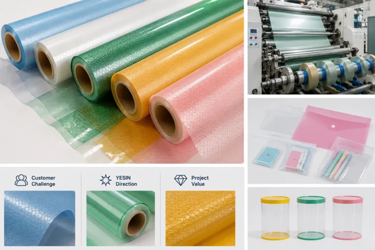 Colored and Embossed PVC Film for Packaging Conversion