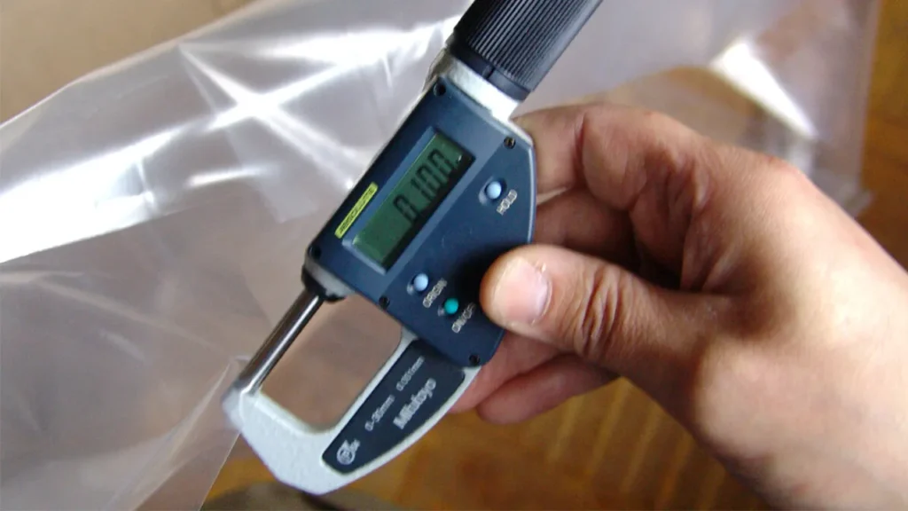 PVC film thickness gauge measurement (2)